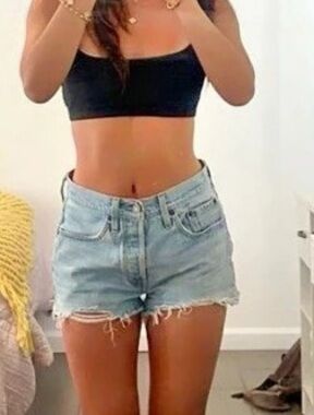 Levi's 501 Original Cut-Off Denim Shorts Blue